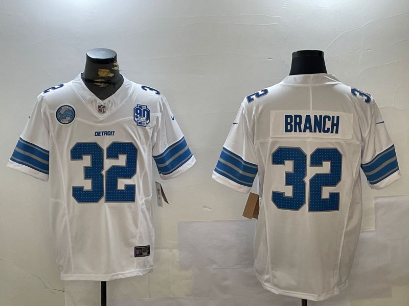 Men Detroit Lions #32 Branch White three generations 2024 Nike Limited NFL Jersey style 4->detroit lions->NFL Jersey